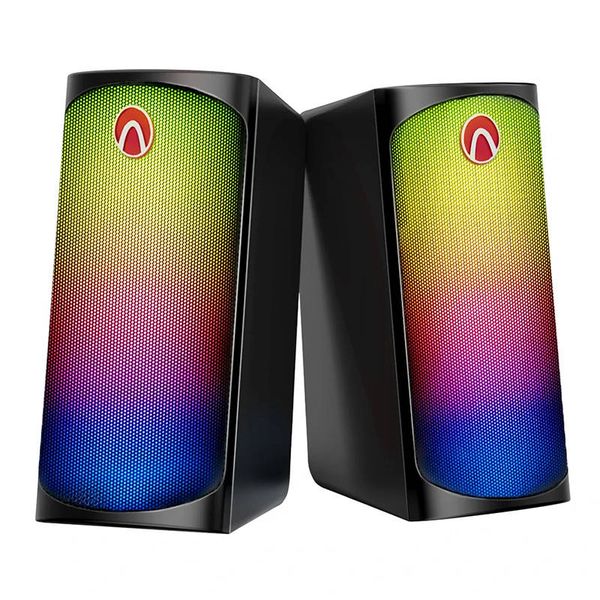 2.0 computer speakers for gamers Blitzwolf AA-GCR3, Bluetooth 5.0, RGB, AUX